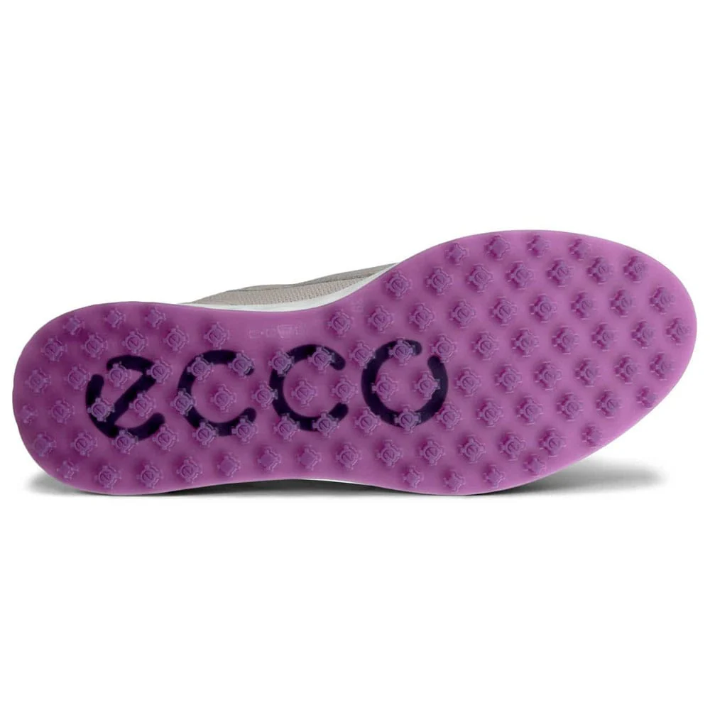 Ecco Golf S-Casual Waterproof Ladies Spikeless Shoes - Gravel/Silver Metallic - Image 6