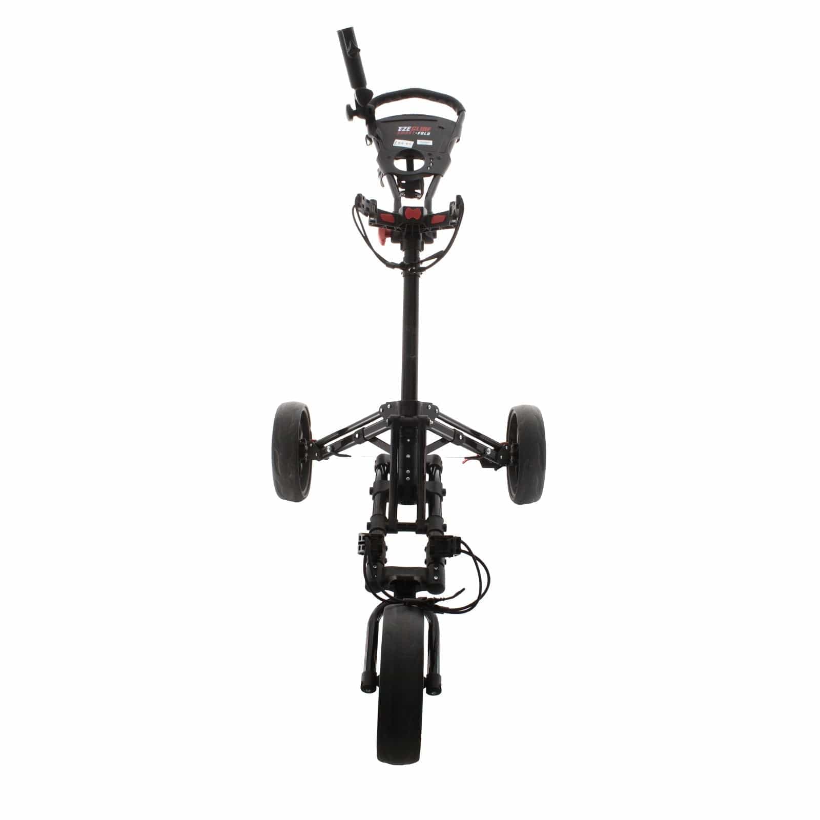 Eze Glide Smart-Fold 3-Wheel Push/Pull Trolley - Black/Red - Image 2