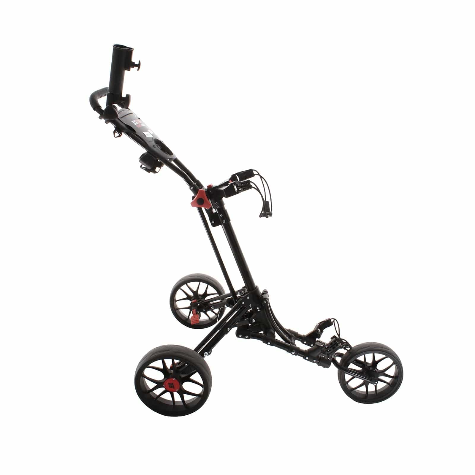 Eze Glide Smart-Fold 3-Wheel Push/Pull Trolley - Black/Red - Image 3
