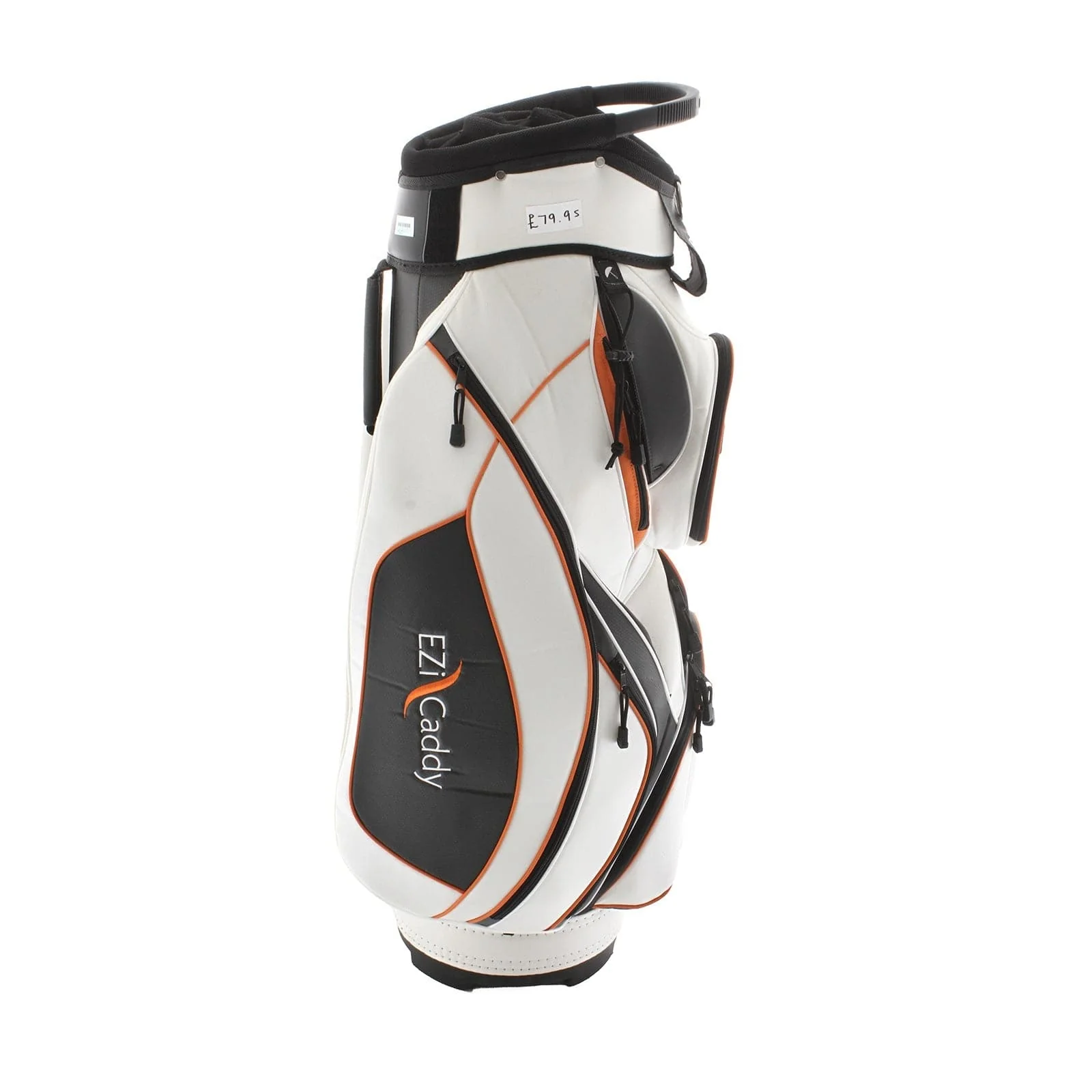 Ezi Caddy Cart Bag - Black/White/Orange - Image 3