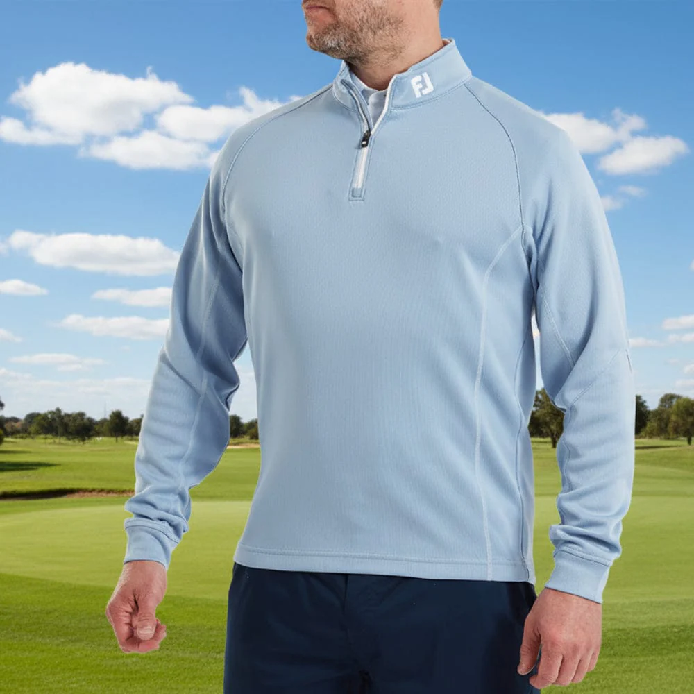 FootJoy Chill-Out 1/4 Zip Pullover - Chambray - Image 4
