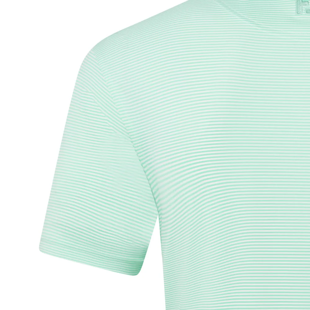 FootJoy Feeder Stripe Pique Polo Shirt - Sea Glass - Image 5
