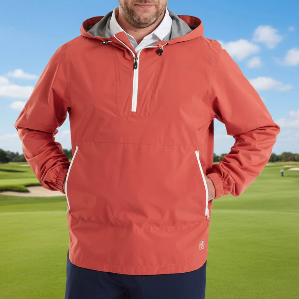 FootJoy Hydrolite X Waterproof Hoodie - Nantucket Red - Image 3