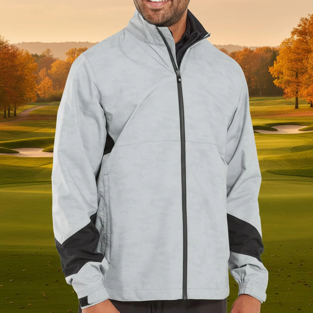 FootJoy HydroLite X Waterproof Suit - Grey Camo/Black - Image 7