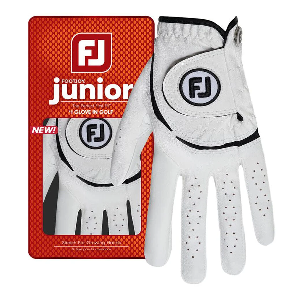 FootJoy Junior Golf Glove - White/Black - Image 4