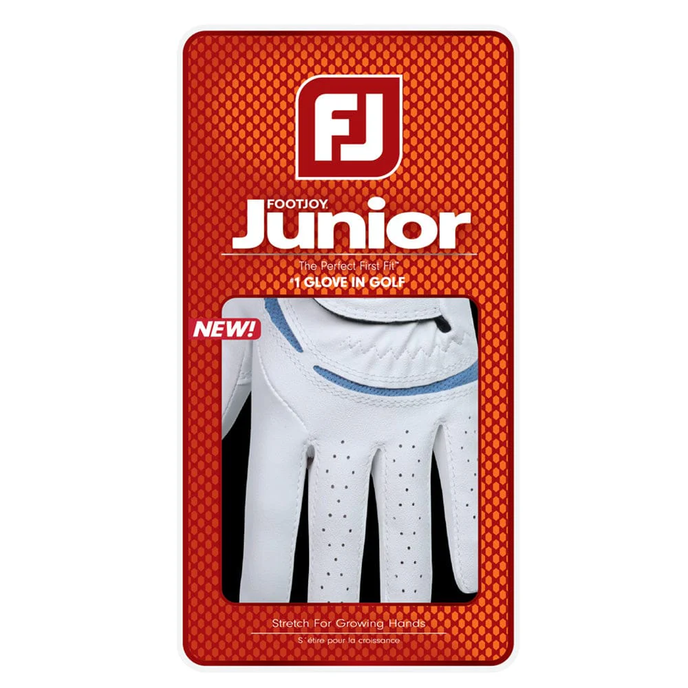 FootJoy Junior Golf Glove - White/Cobalt - Image 5