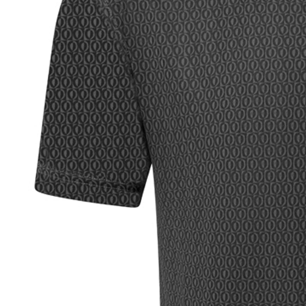 FootJoy Modernist Geo Pique Polo Shirt - Charcoal/Black - Image 4