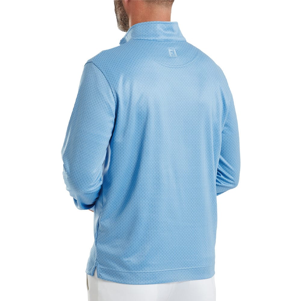 FootJoy Nautical Flag Tonal Chillout 1/4 Zip Pullover - Blue Reef/Deep Reef - Image 4