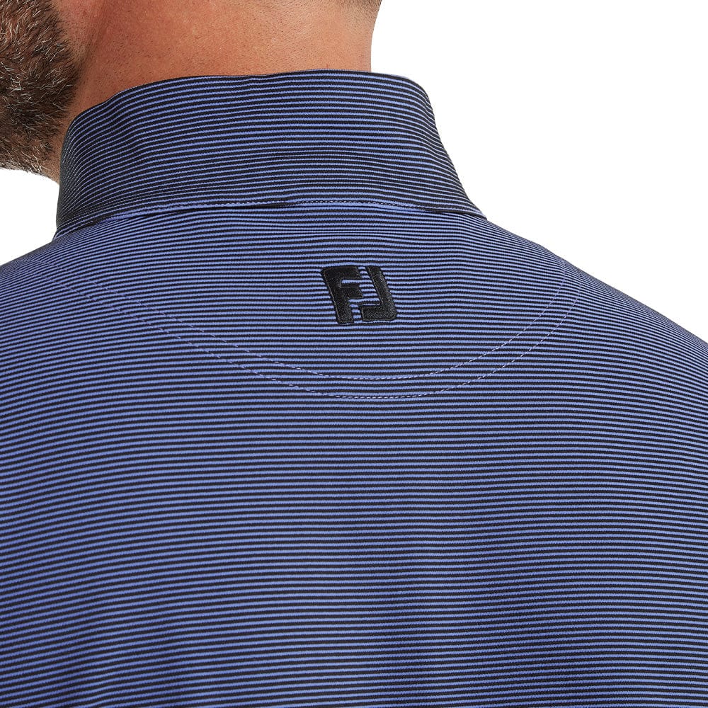 FootJoy Ottoman Stripe Chillout 1/4 Zip Pullover - Black/Vivid Violet - Image 5
