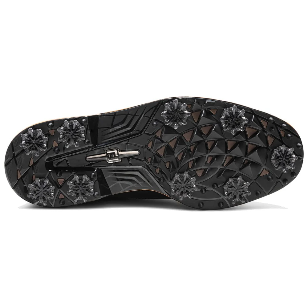 FootJoy Premiere Series Marquis Waterproof Spiked Shoes - Black/Black/Brown - Image 3