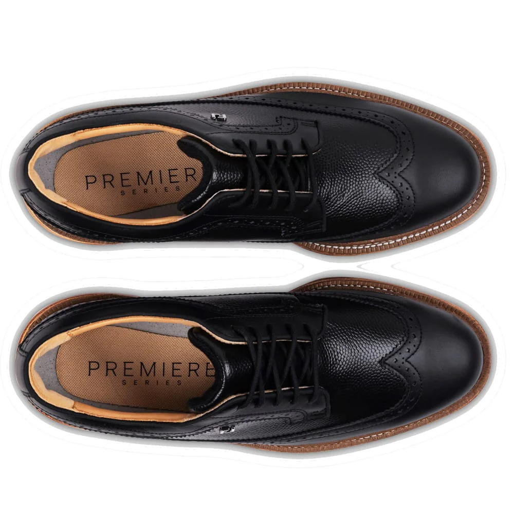 FootJoy Premiere Series Marquis Waterproof Spiked Shoes - Black/Black/Brown - Image 4