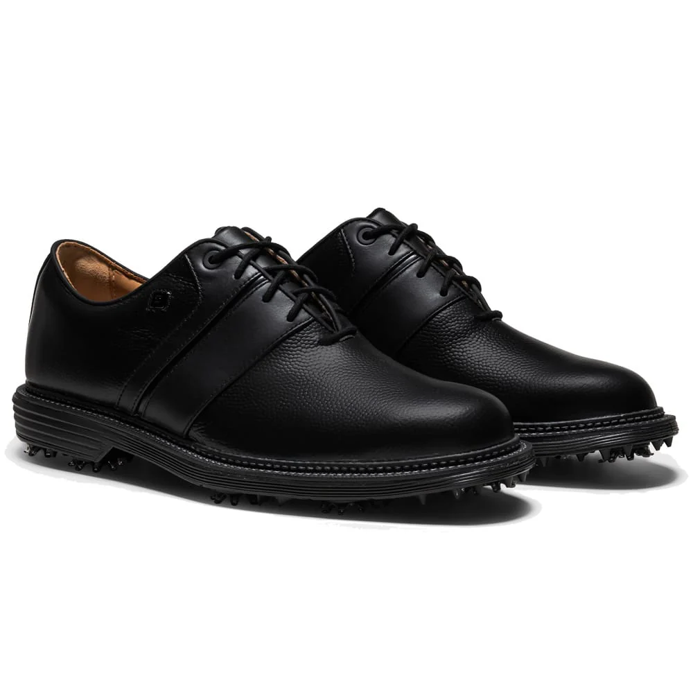 FootJoy Premiere Series Packard Waterproof Spiked Shoes - Black/Black/Dark Grey - Image 6