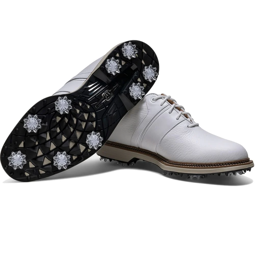 FootJoy Premiere Series Packard Waterproof Spiked Shoes - White/White - Image 6