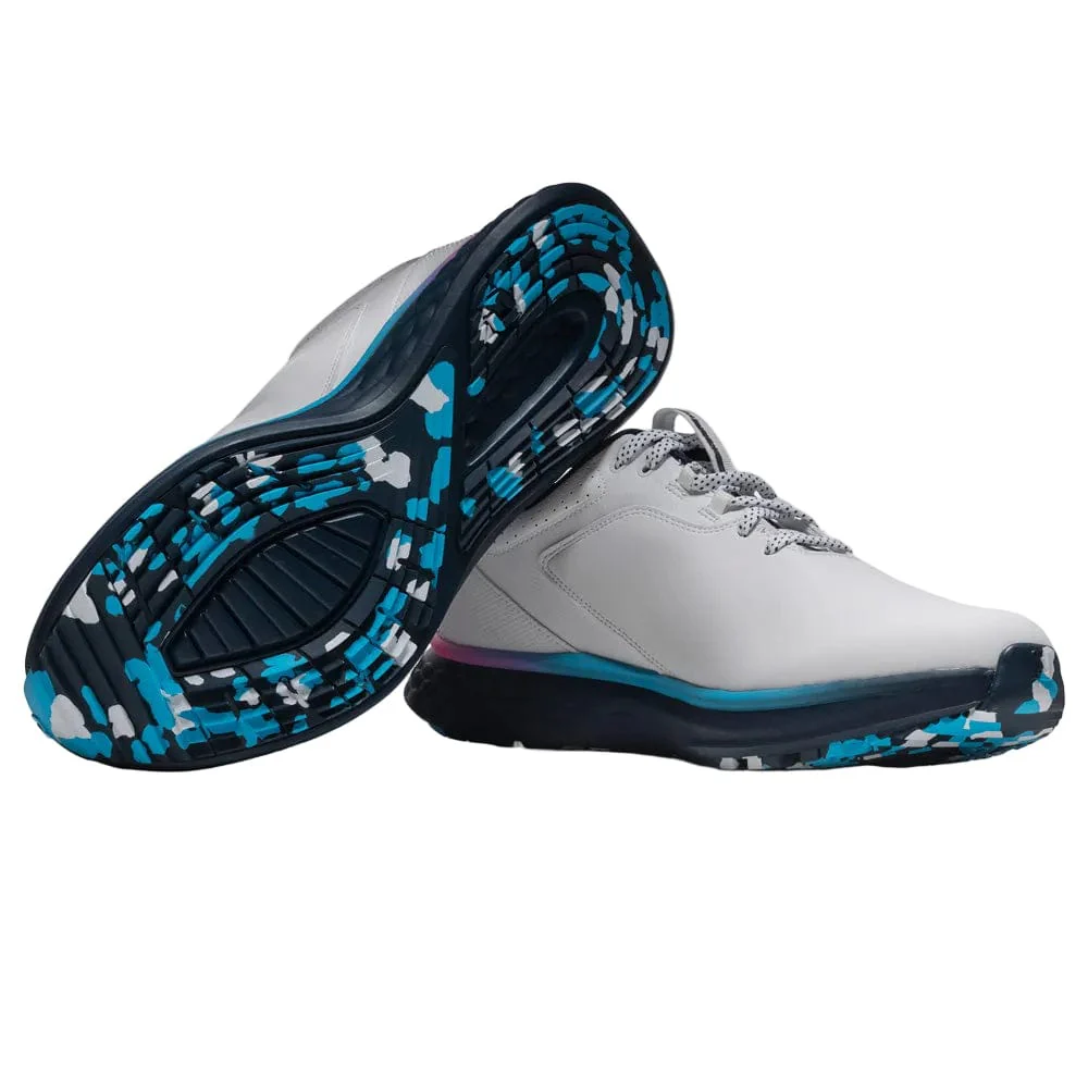 FootJoy Pulse Spikeless Waterproof Shoes - White/Navy/Pink - Image 5