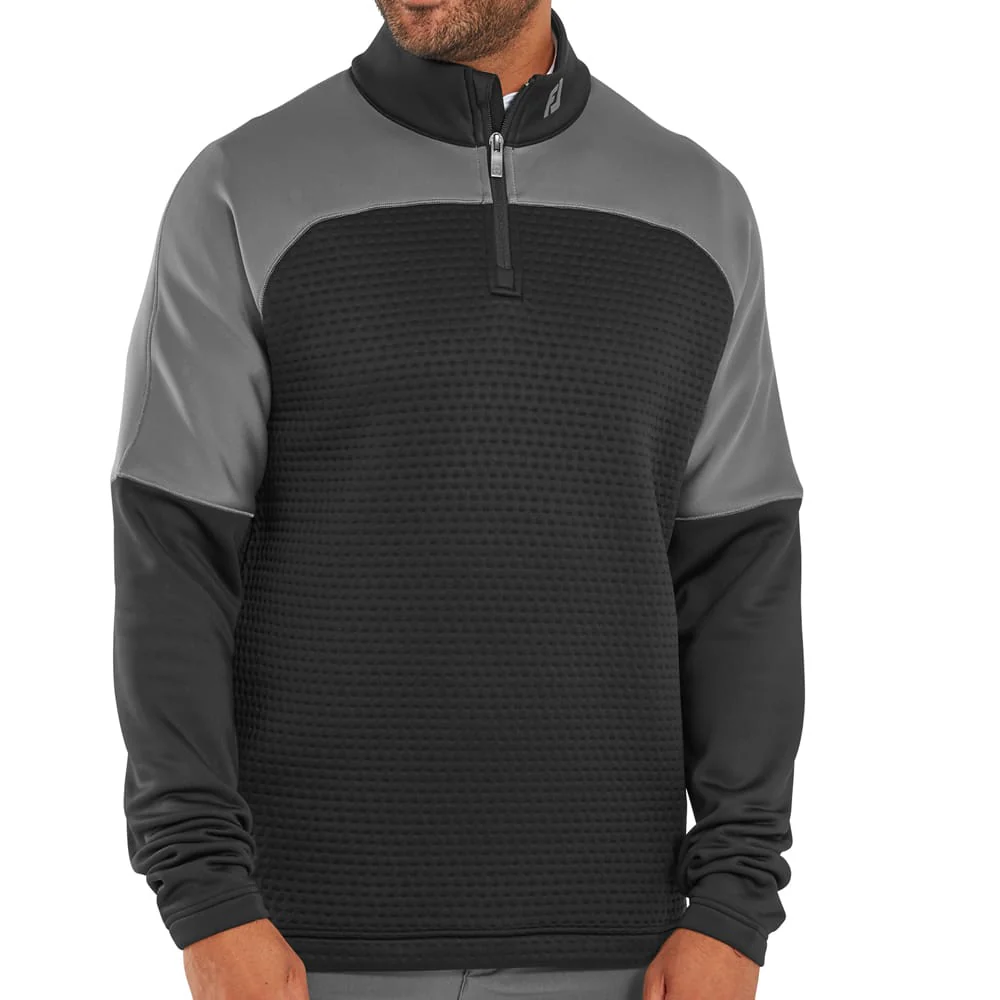 FootJoy ThermoSeries Jacquard Midlayer - Black/Charcoal - Image 4