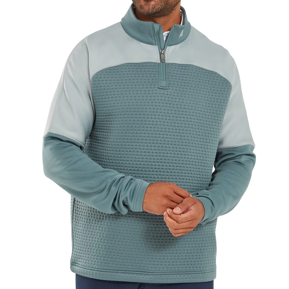 FootJoy ThermoSeries Jacquard Midlayer - Grey/Green - Image 4