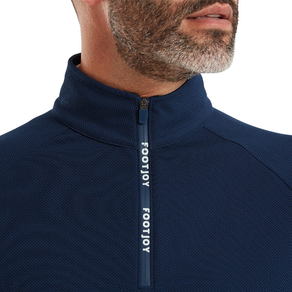 FootJoy Wordmark Chillout 1/4 Zip Pullover - Navy - Image 5