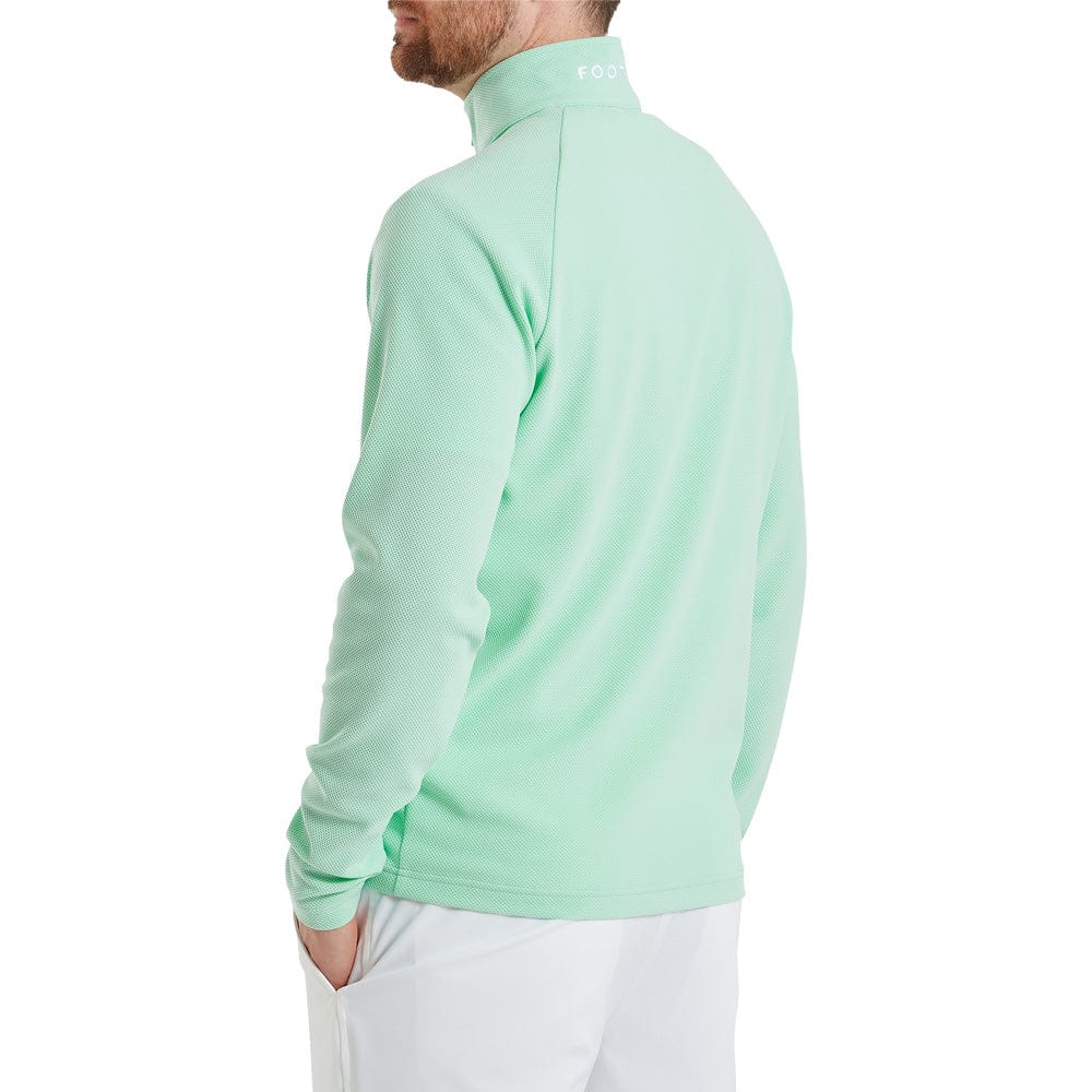 FootJoy Wordmark Chillout 1/4 Zip Pullover - Sea Glass - Image 4