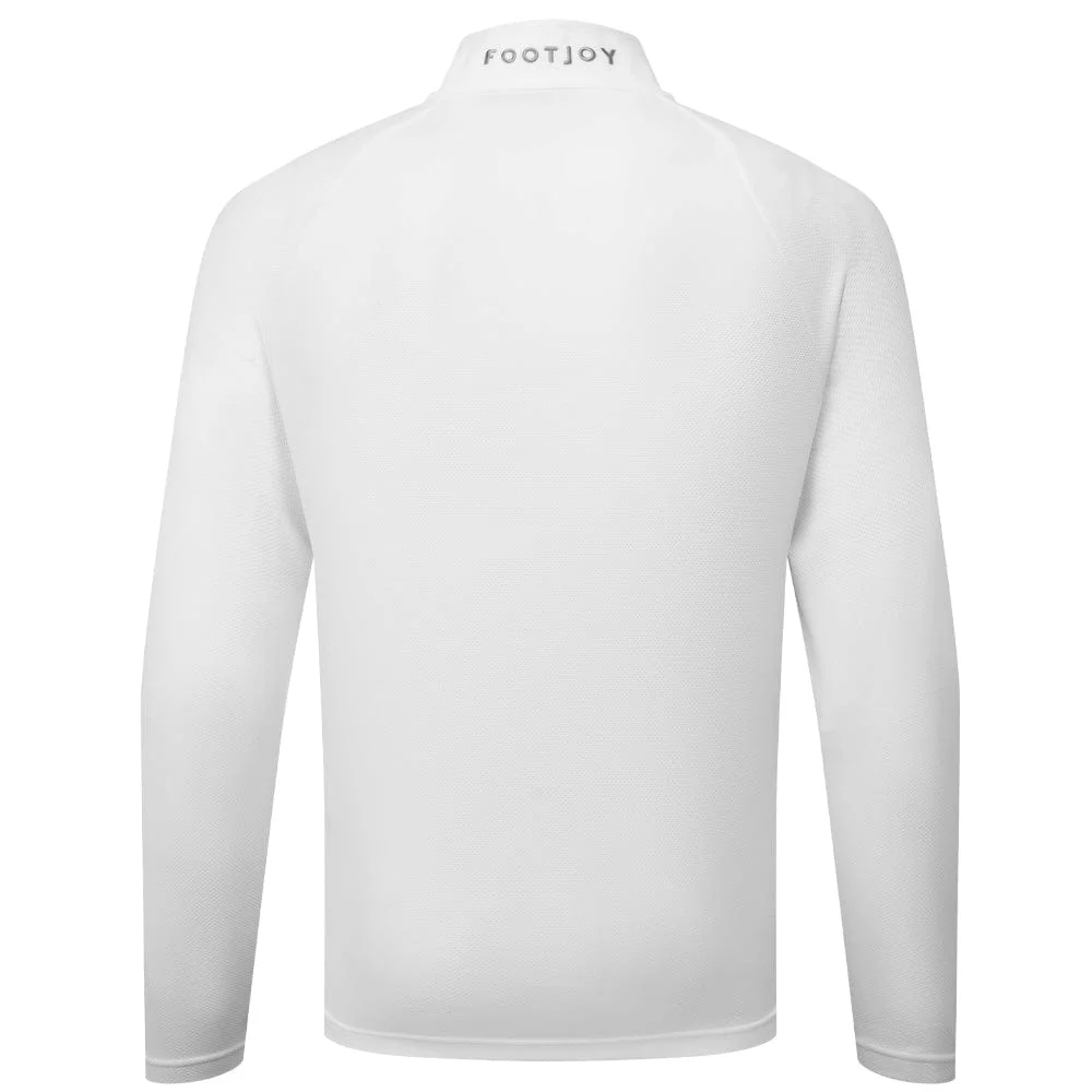 FootJoy Wordmark Chillout 1/4 Zip Pullover - White - Image 2