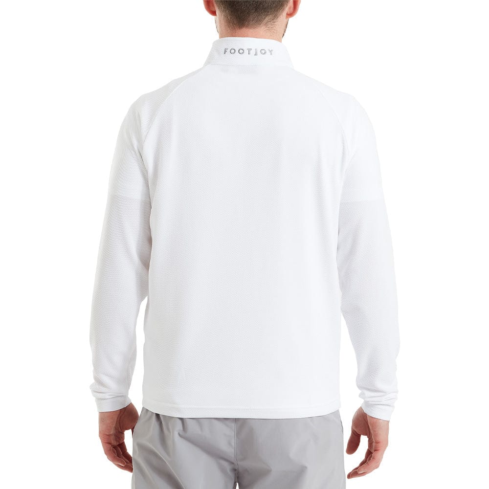 FootJoy Wordmark Chillout 1/4 Zip Pullover - White - Image 4