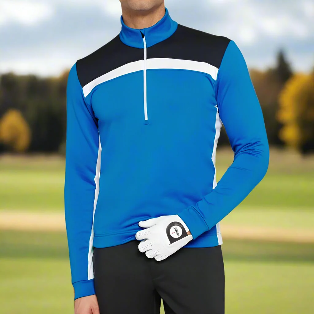 Galvin Green Dean 1/2 Zip Pullover - Royal Blue /Black - Image 5