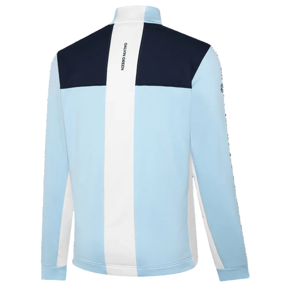 Galvin Green Dean 1/4 Zip Pullover - Crystal Blue/White/Navy - Image 2