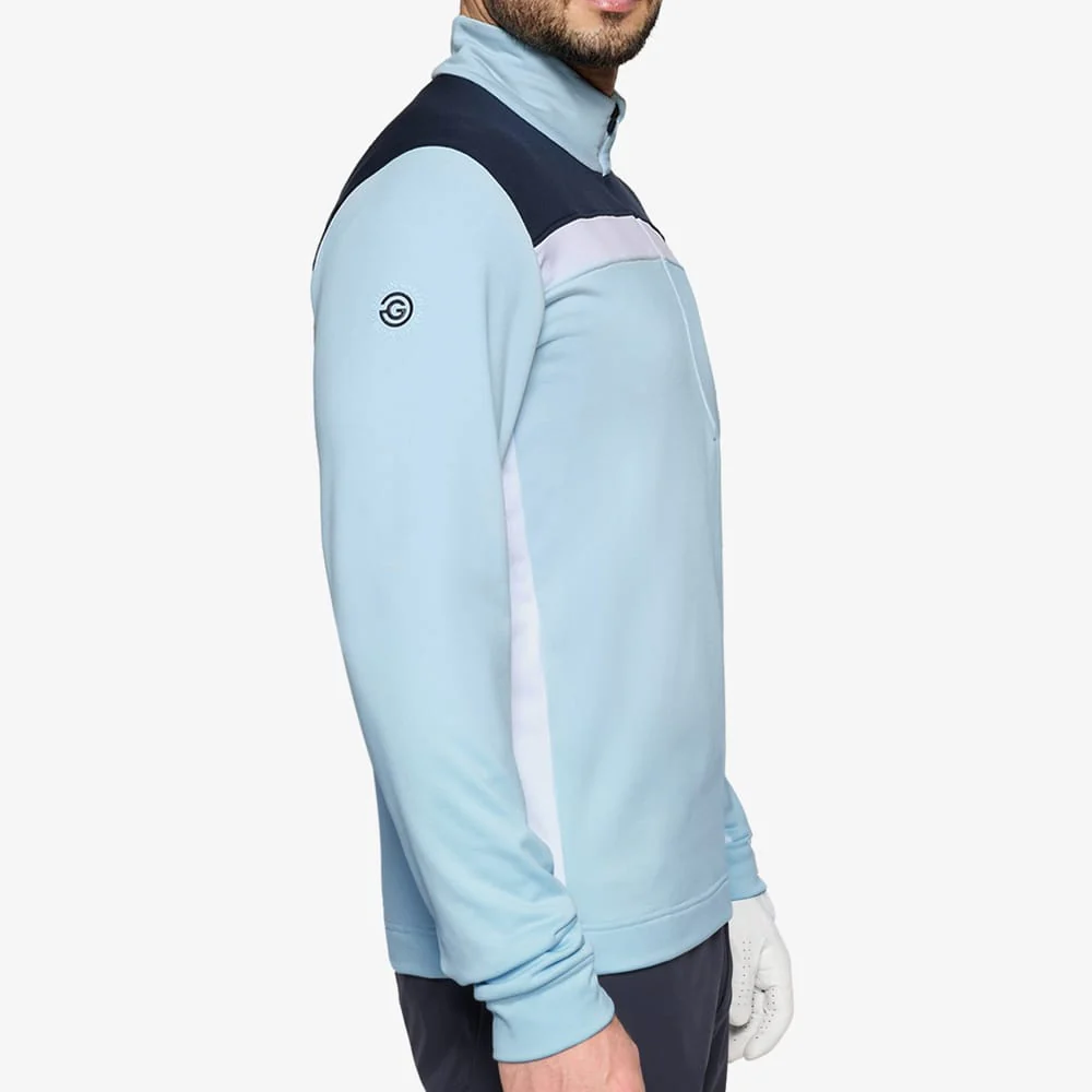 Galvin Green Dean 1/4 Zip Pullover - Crystal Blue/White/Navy - Image 3