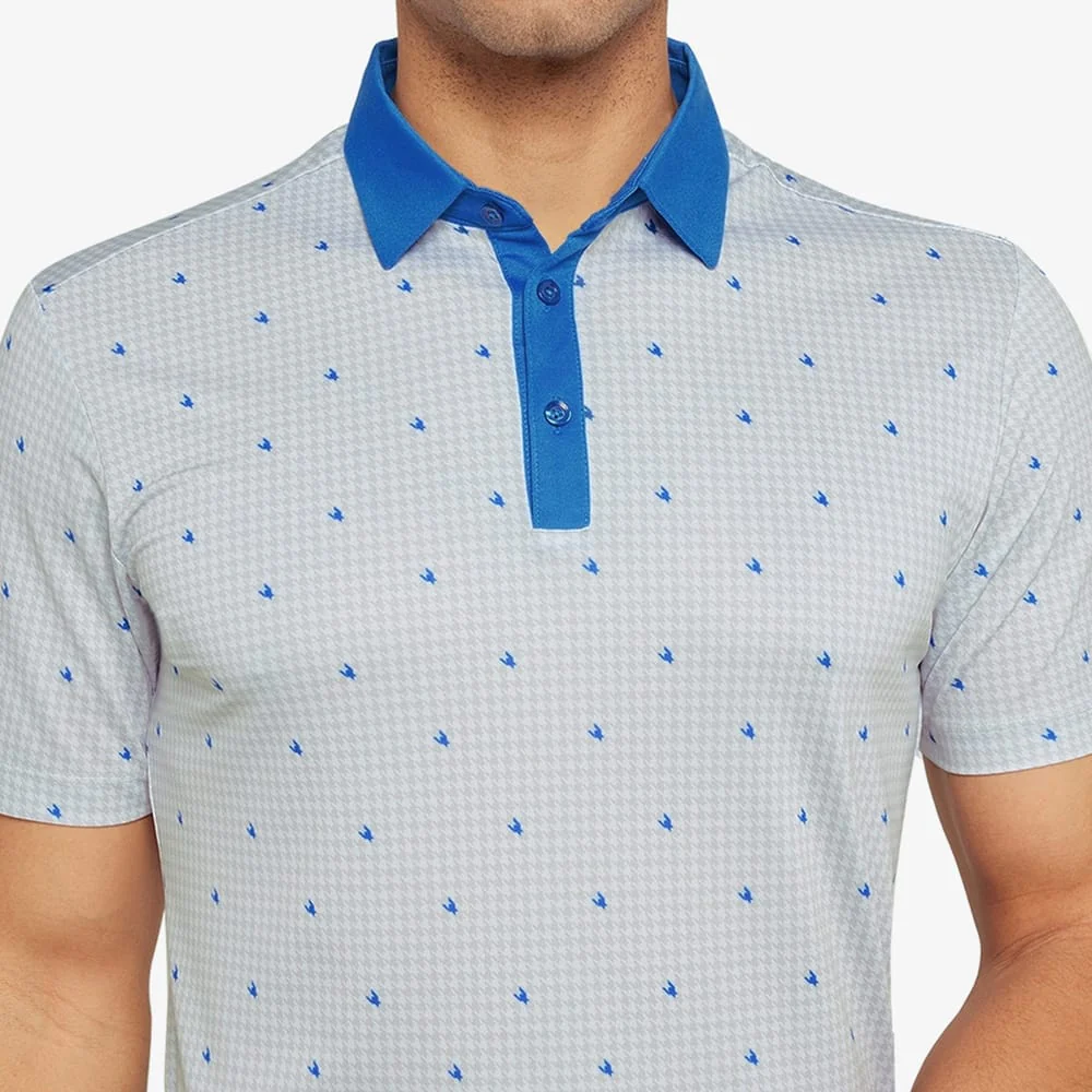 Galvin Green Marley Polo Shirt - White/Royal Blue - Image 3