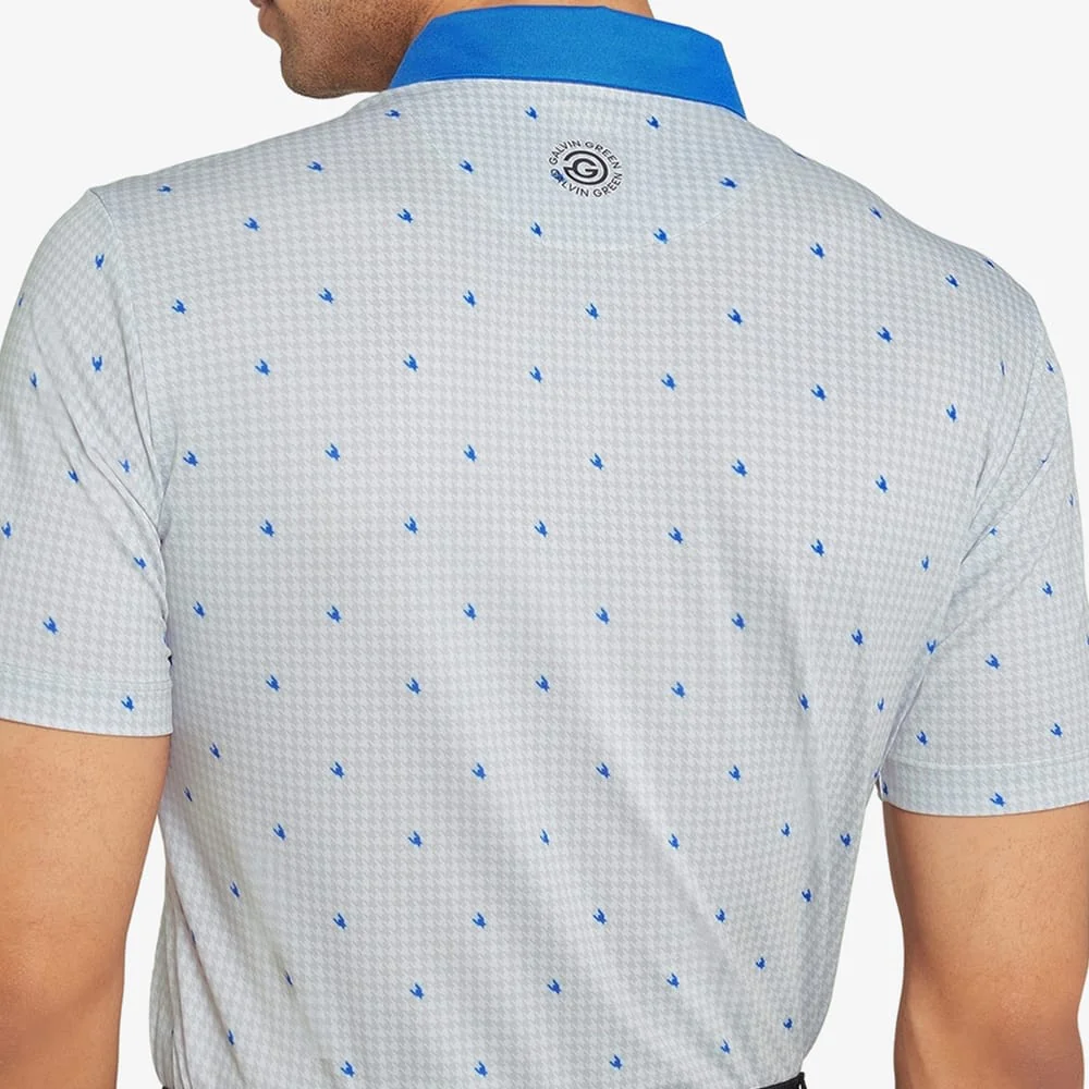 Galvin Green Marley Polo Shirt - White/Royal Blue - Image 4