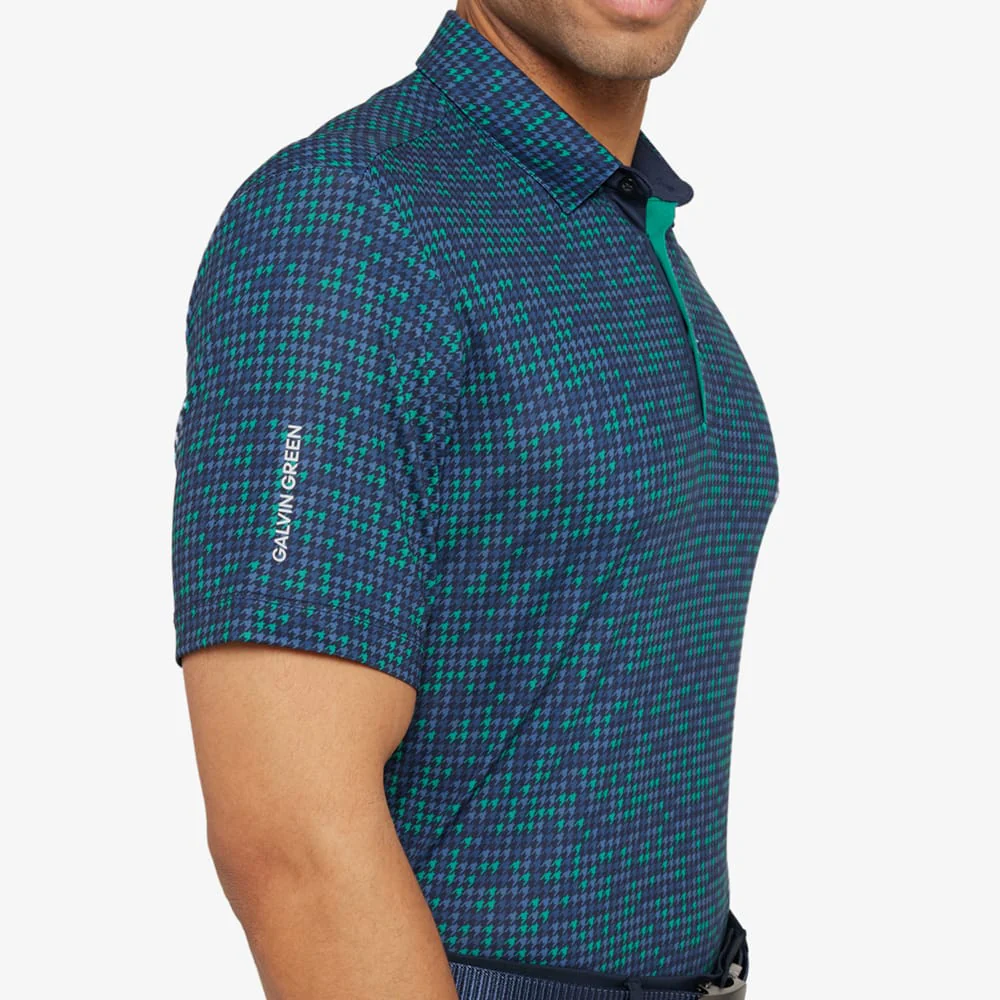 Galvin Green Marlo Polo Shirt - Navy/Golf Green - Image 3