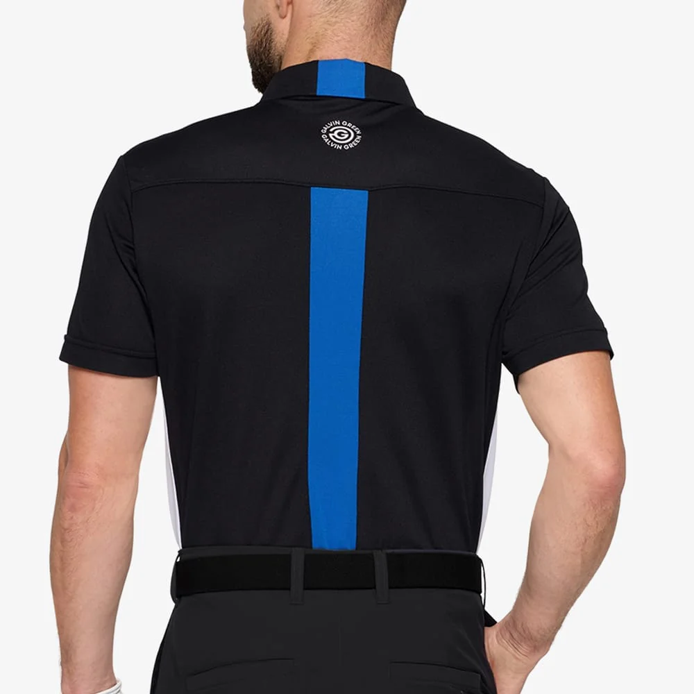 Galvin Green Mitchell Polo Shirt - Black/White/Royal Blue - Image 3