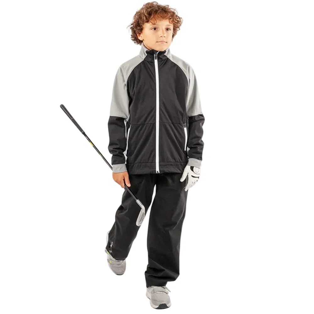 Galvin Green Junior Remi Windproof Jacket - Black/Sharkskin/White - Image 7