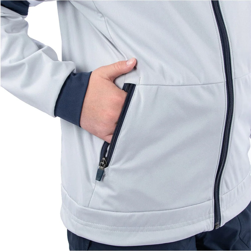 Galvin Green Junior Remi Windproof Jacket - Cool Grey/Navy/White - Image 3