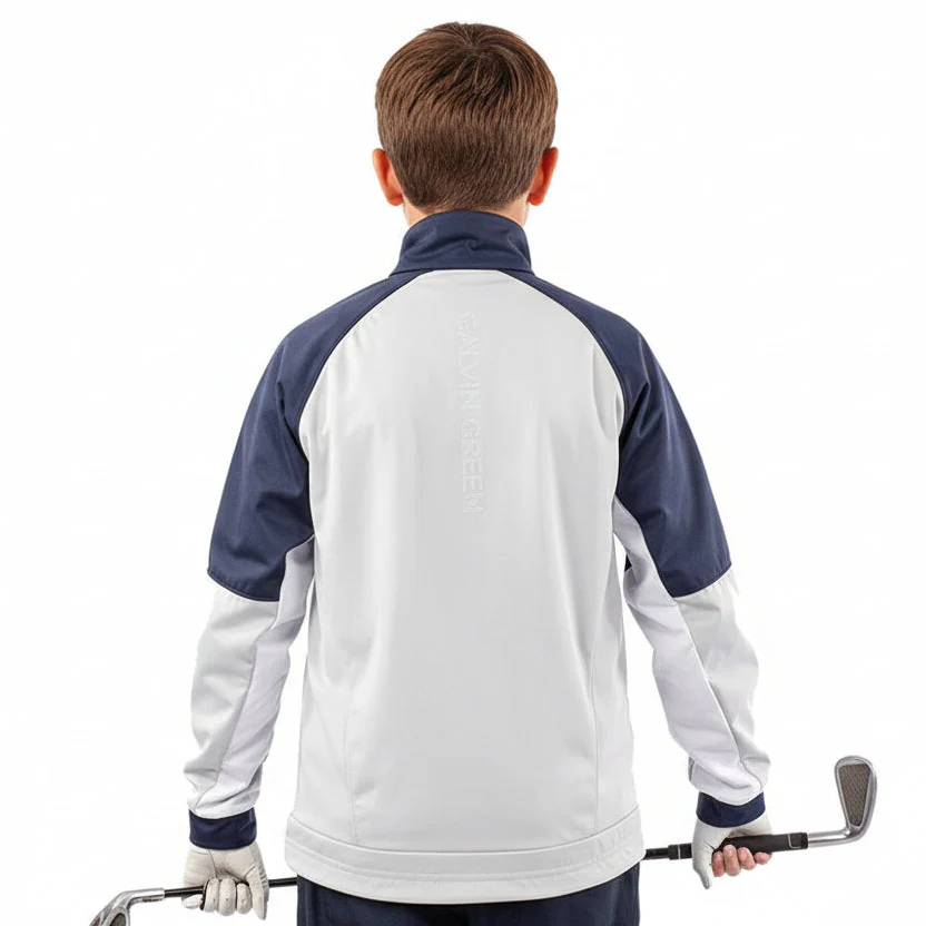 Galvin Green Junior Remi Windproof Jacket - Cool Grey/Navy/White - Image 4