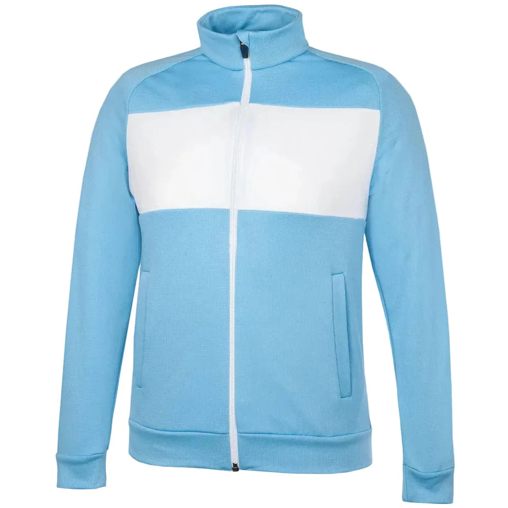 Galvin Green Rex Junior Full Zip Top - Alaskan Blue/White