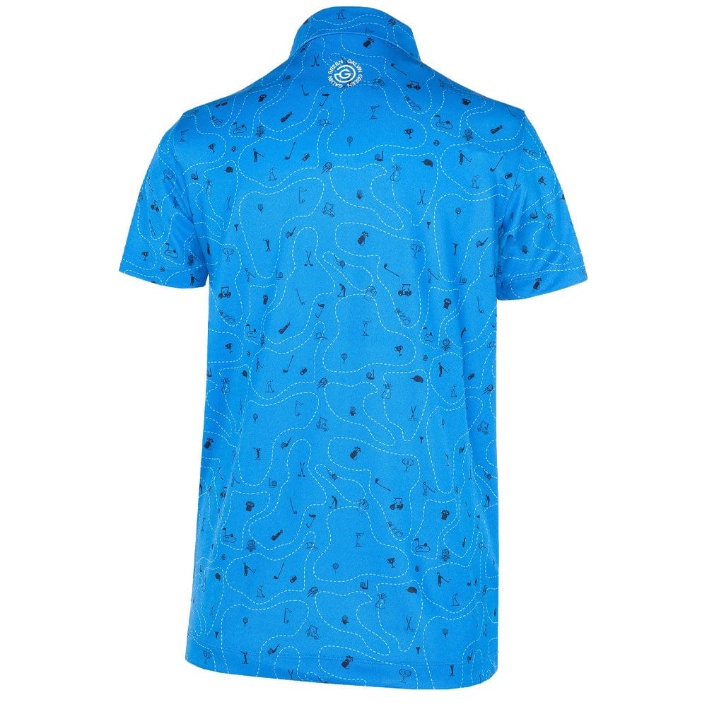 Galvin Green Junior Rowan Polo Shirt - Blue/Navy - Image 2