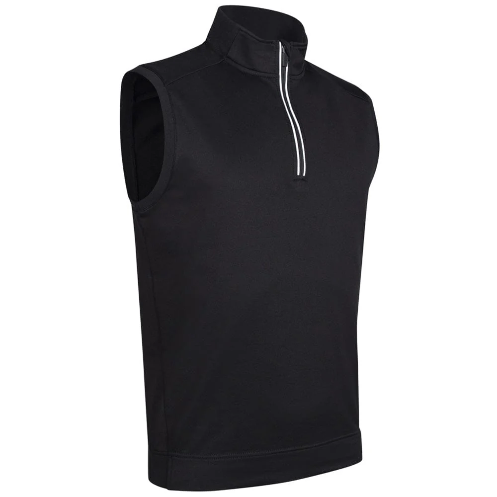 Glenmuir Applecross 1/4 Zip Gilet - Black/White - Image 3