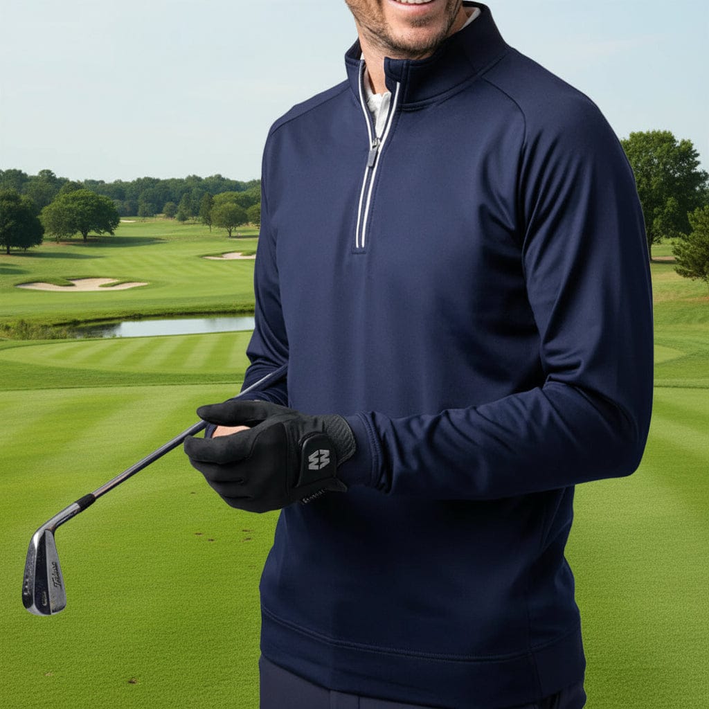 Glenmuir Esk 1/4 Zip Pullover - Navy/White - Image 2