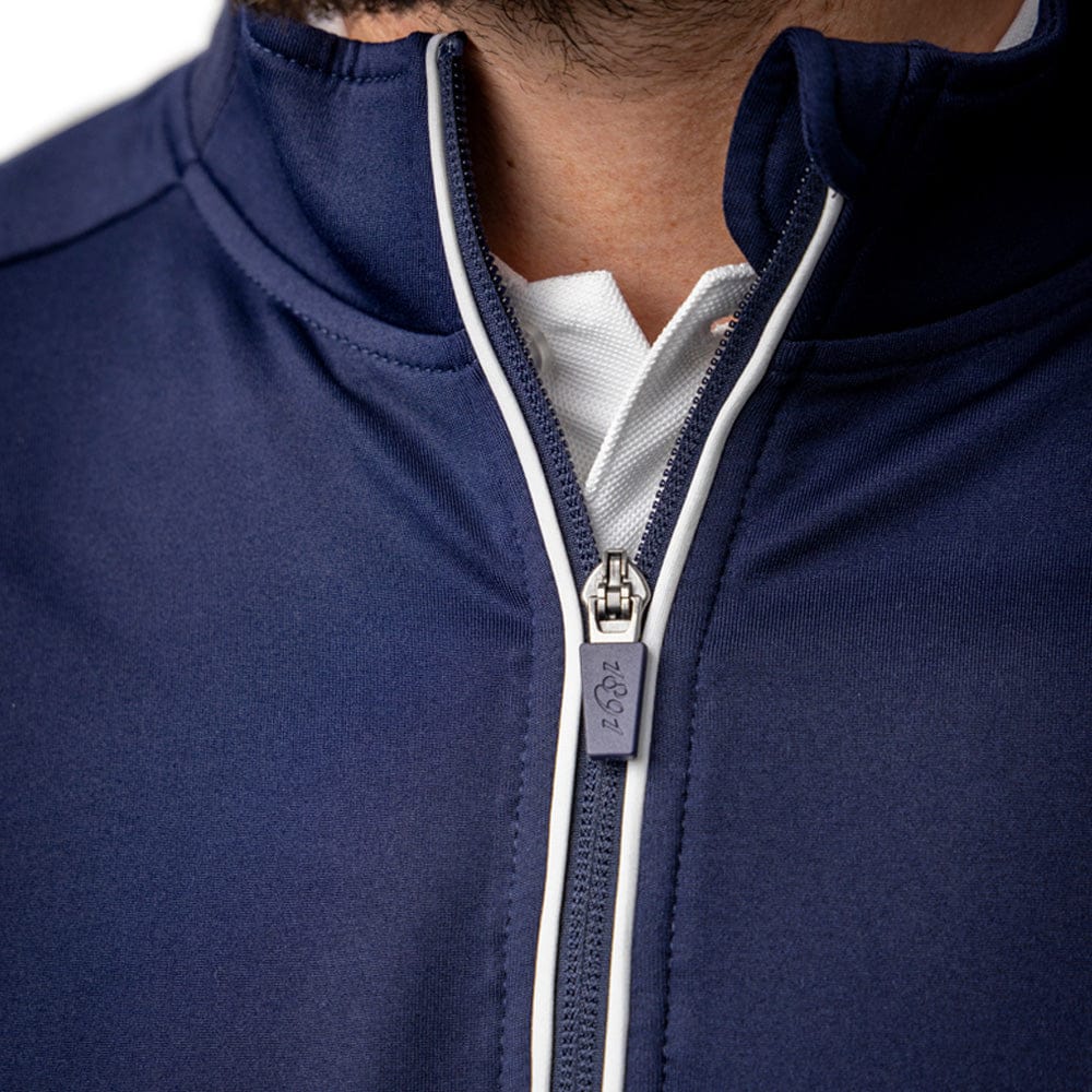 Glenmuir Esk 1/4 Zip Pullover - Navy/White - Image 3