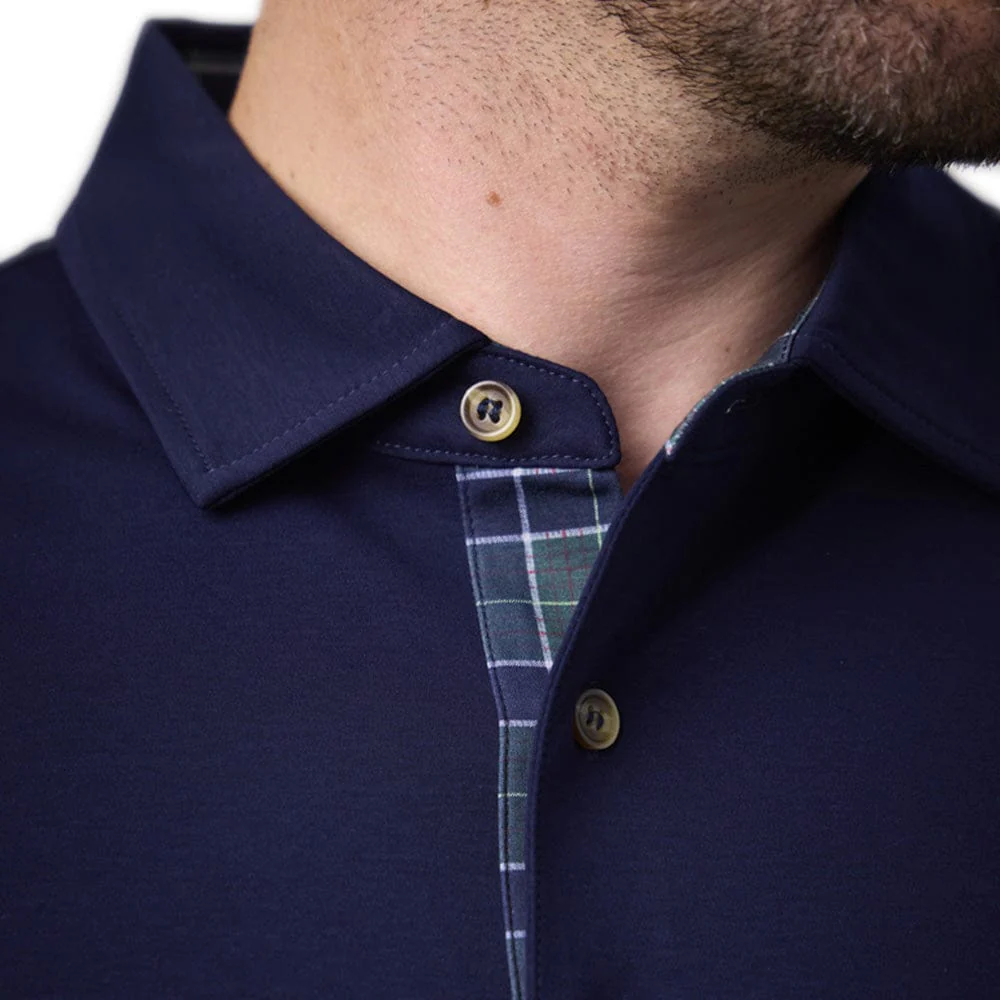 Glenmuir Gordon Polo Shirt - Navy/Tartan - Image 5