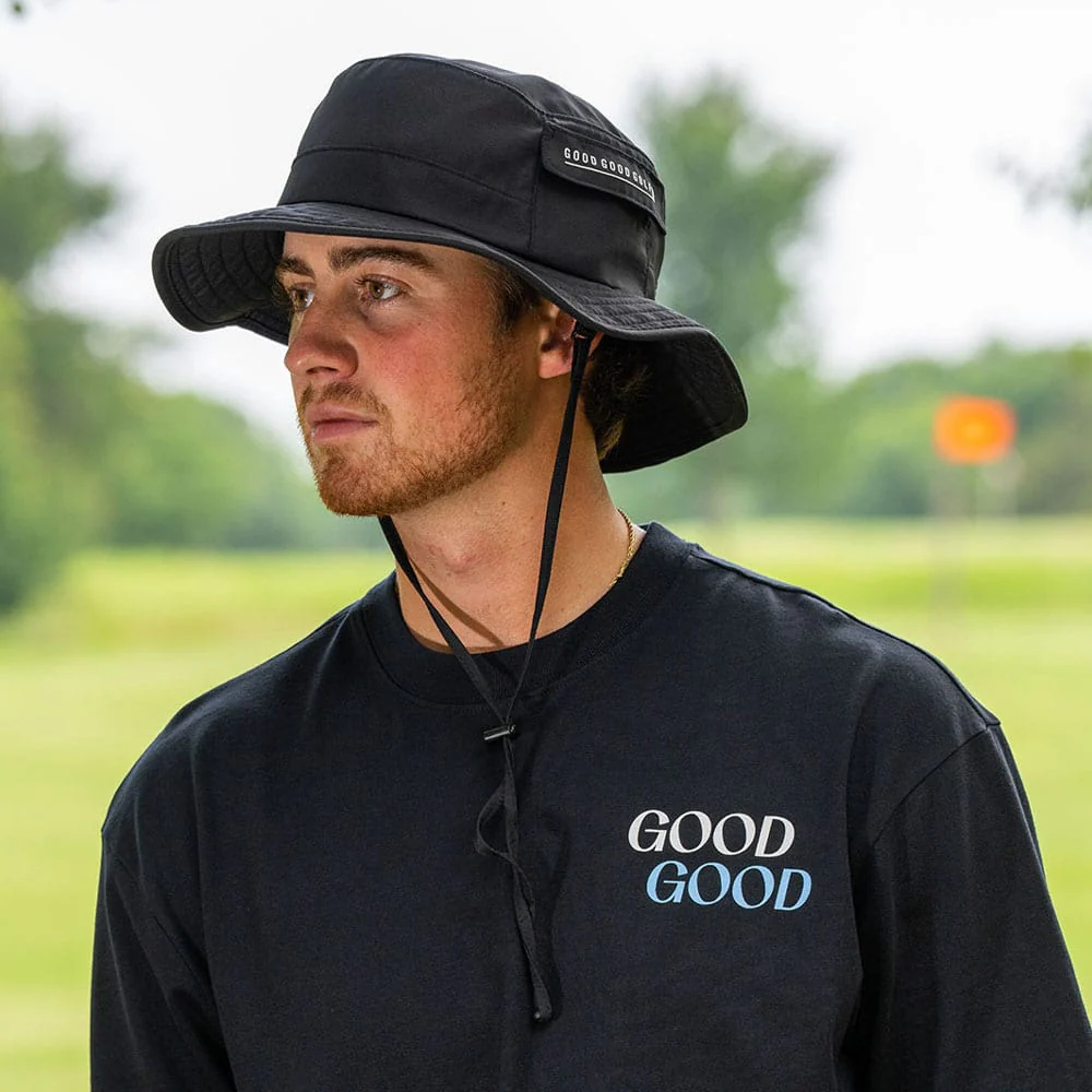 Good Good Golf Drive Sun Hat - Solid Black - Image 3
