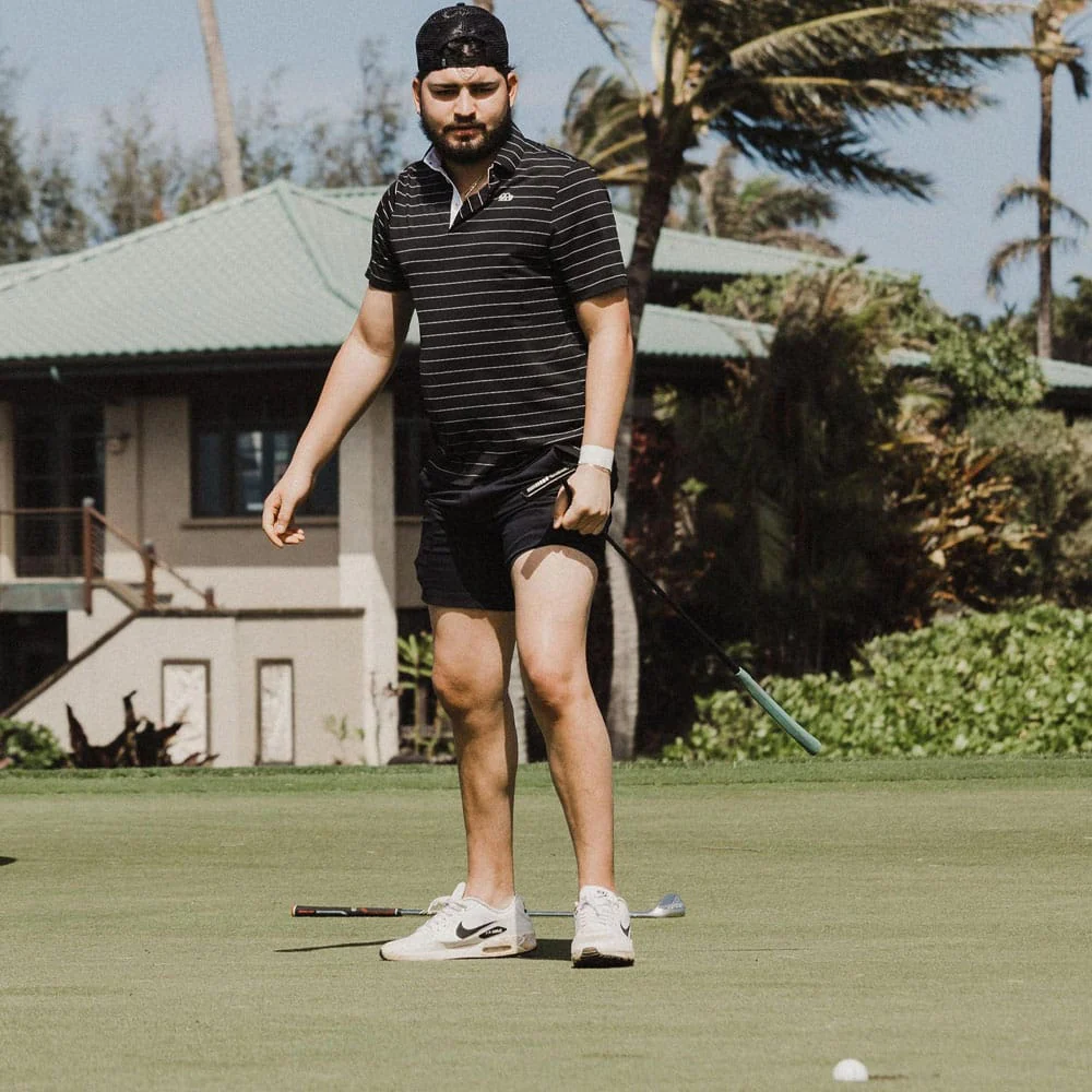 Good Good Golf Fade Polo - Black/White - Image 6