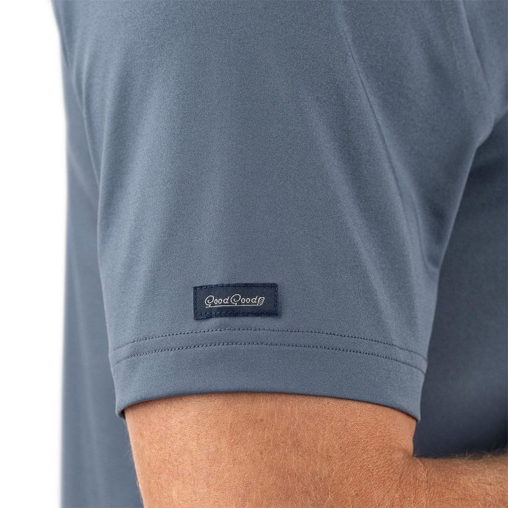 Good Good Golf Indigo Mountain Polo - Solid Blue - Image 4