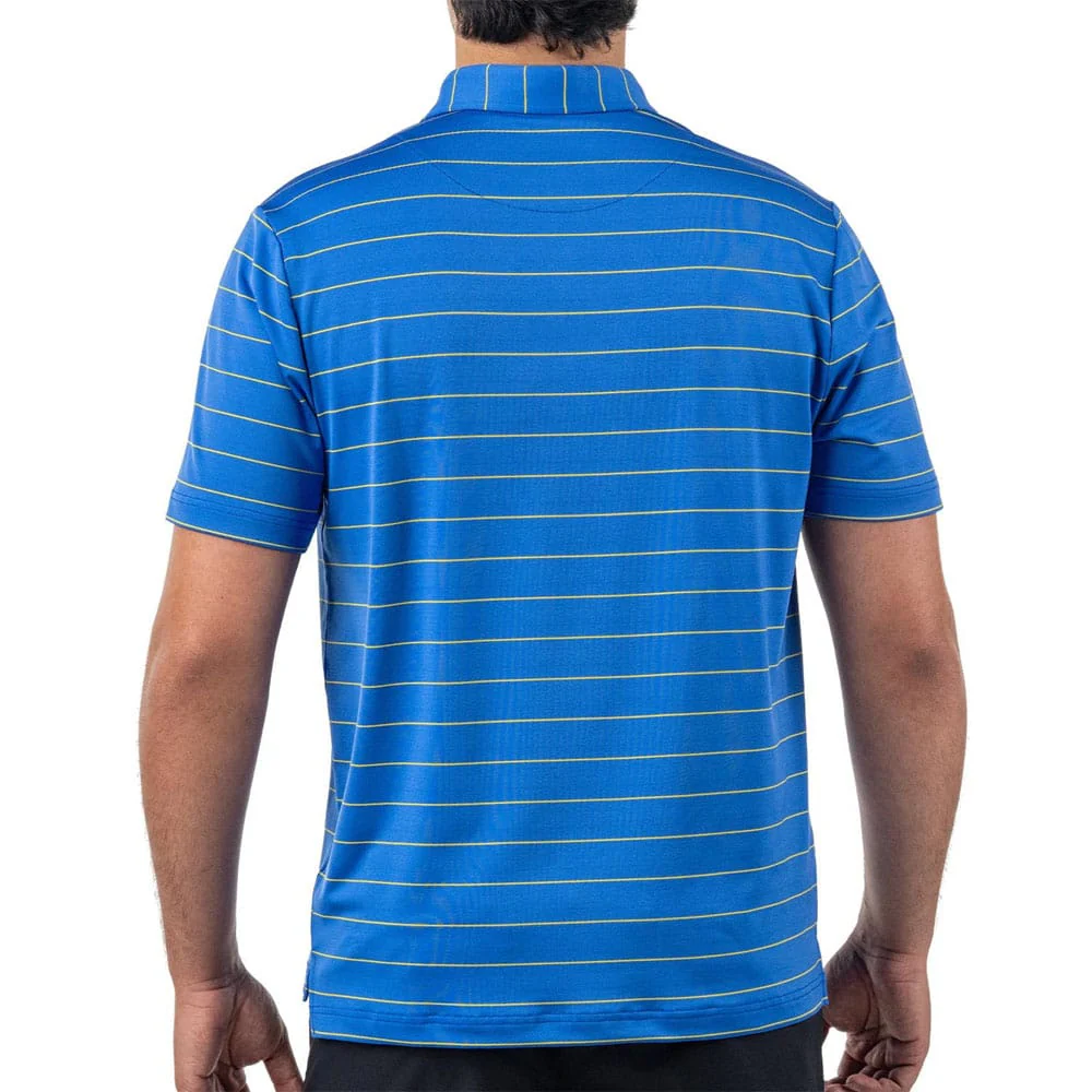 Good Good Golf On Tour Polo - Solid Blue/Yellow - Image 2