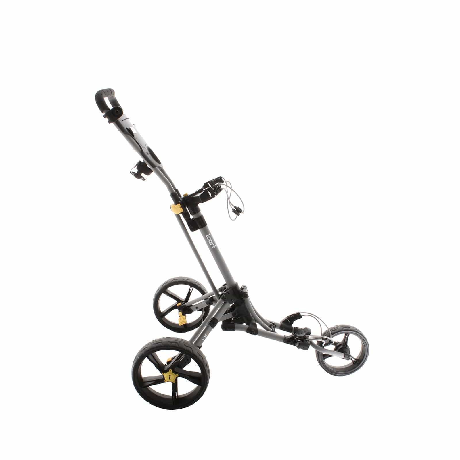 iCart Go 3-Wheel Push/Pull Trolley - Grey - Image 3