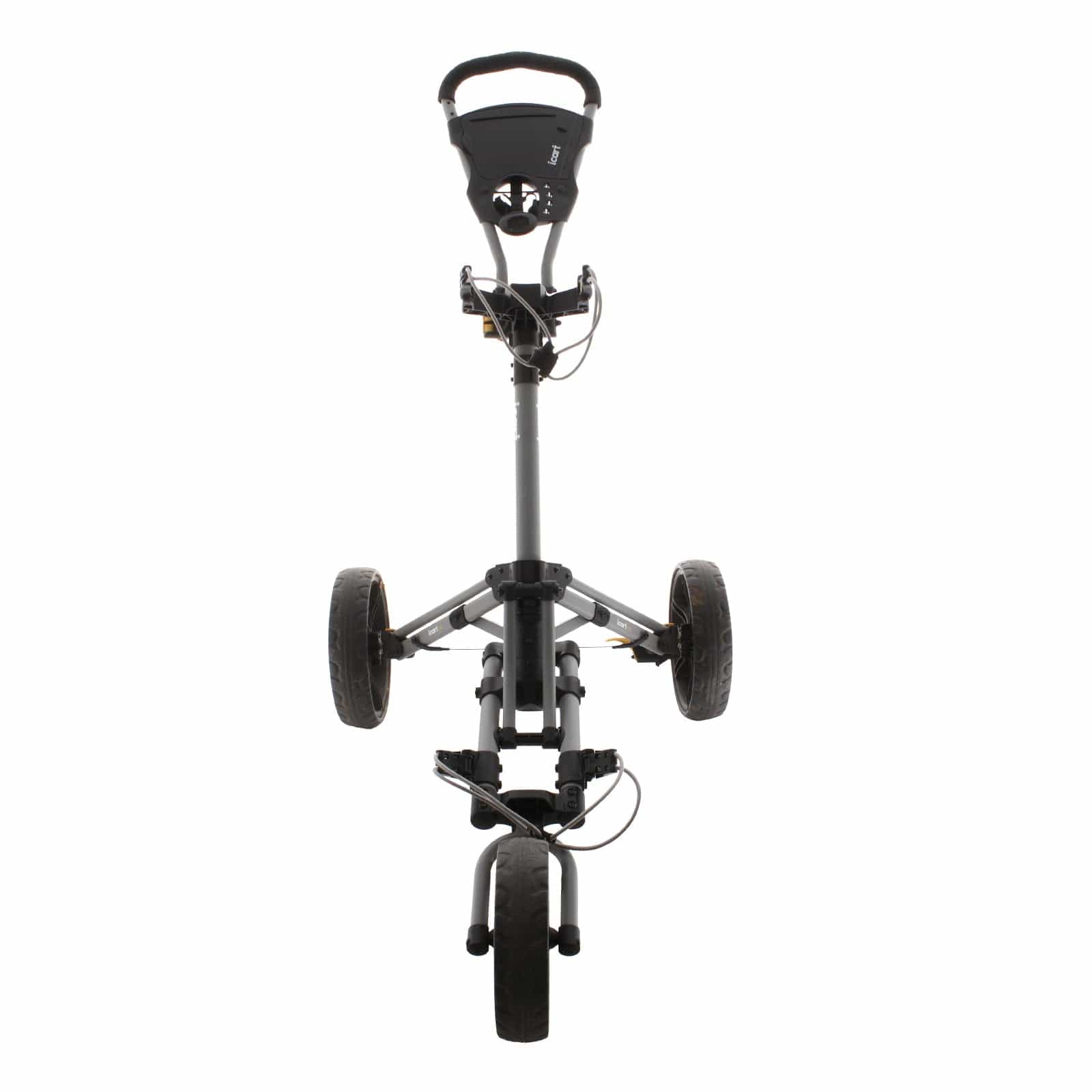 iCart GO 3-Wheel Push/Pull Trolley - Silver/Yellow - Image 2