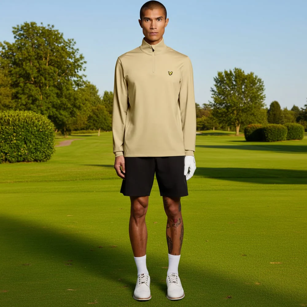 Lyle & Scott Golf Core Quarter Zip Midlayer - Mojave - Image 4