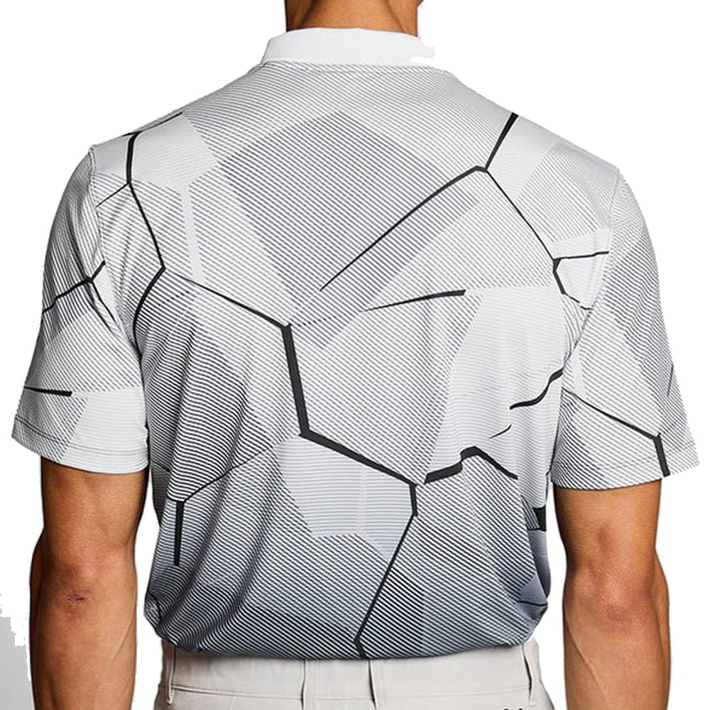 Lyle & Scott Golf Geometric Print Polo Shirt - Ultimate Grey - Image 2
