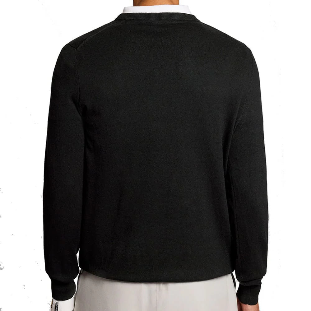 Lyle & Scott Golf V Neck Pullover - Jet Black - Image 2