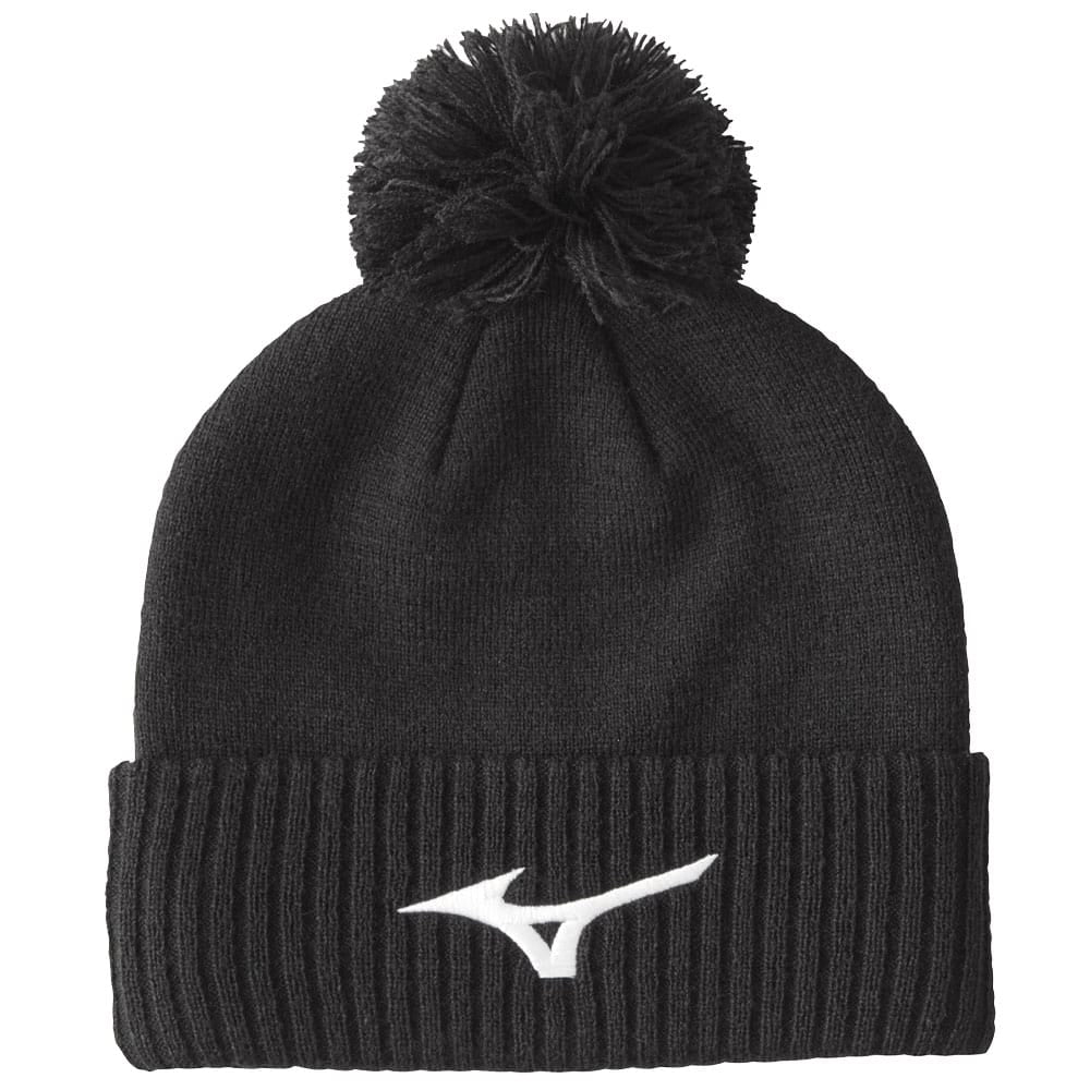 Mizuno Crested Bobble Hat - Black - Image 2